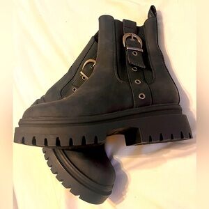 Rocket Dog Charcoal Combat Boots